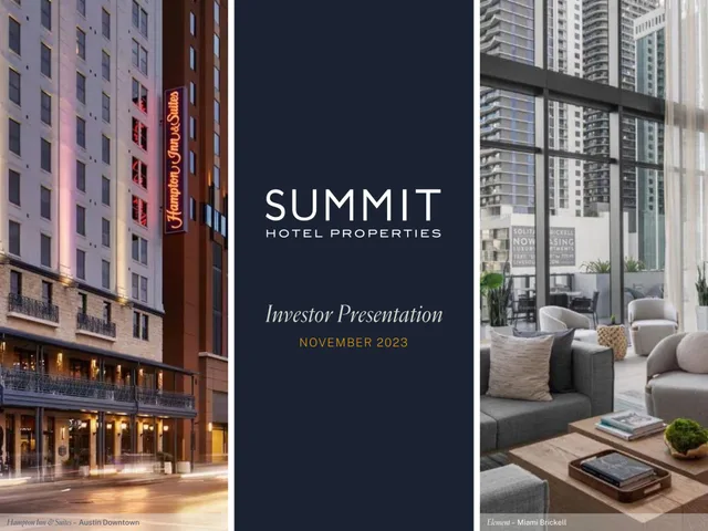 Summit Hotel Properties investment banking deck cover