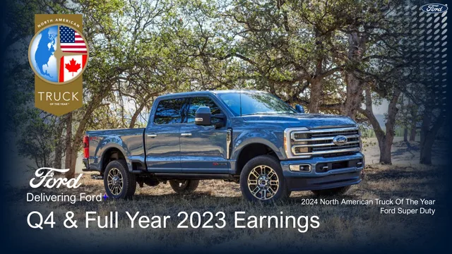 Ford — Q4 & Full Year 2023 Earnings investment banking deck cover