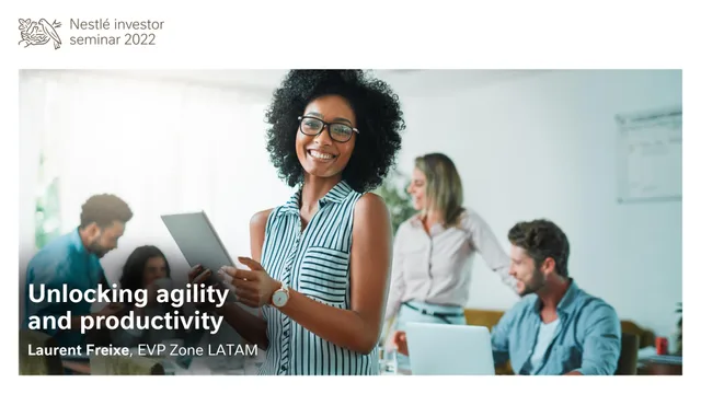 Nestle — Unlocking agility and productivity investment banking deck cover