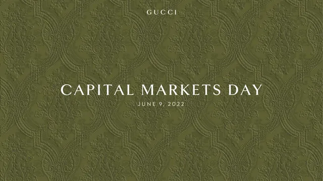 Kering — Capital Markets Day investment banking deck cover