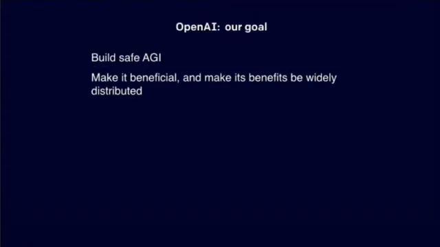 Openai — OpenAI: our goal investment banking deck cover