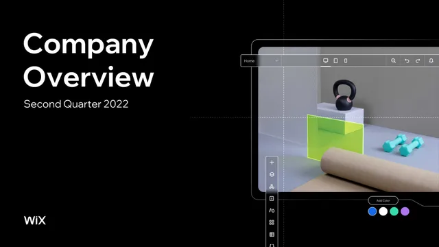Wix — Company Overview investment banking deck cover