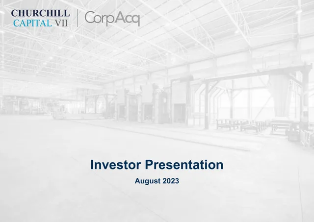 Corpacq — Investor Presentation investment banking deck cover