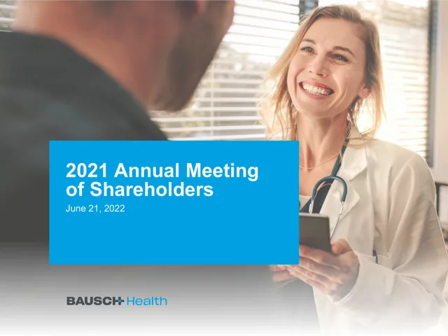 Bausch Health — 2021 Annual Meeting of Shareholders investment banking deck cover