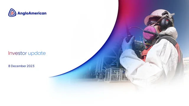Anglo American — Corporate Title Slide investment banking deck cover