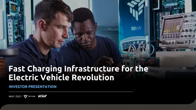 Tritium — Fast Charging Infrastructure for the Electric Vehicle Revolution investment banking deck cover