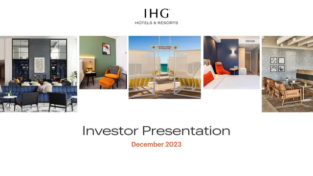 Ihg Hotels — Investor Presentation investment banking deck cover