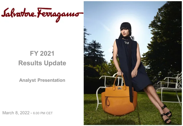 Salvatore Ferragamo — FY 2021 Results Update investment banking deck cover