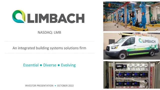 Limbach Holdings — Cover Slide investment banking deck cover