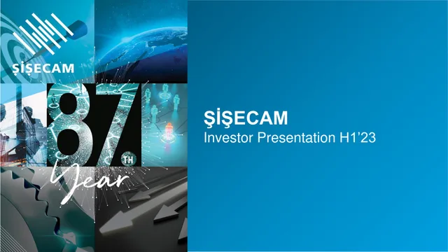 Sisecam Resources — Şi̇şecam investment banking deck cover