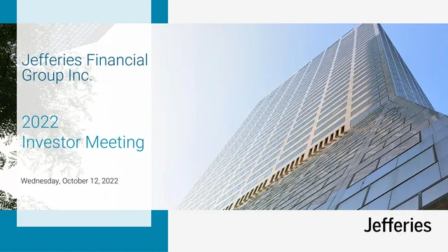 Jefferies Financial Group — Jefferies Financial Group Inc. investment banking deck cover