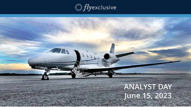 Flyexclusive — cover slide investment banking deck cover