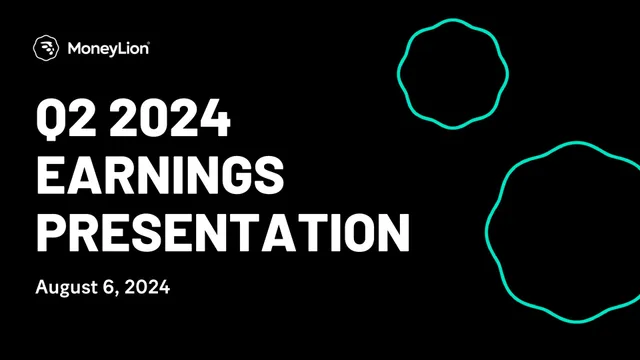 Moneylion — Q2 2024 Earnings Presentation investment banking deck cover