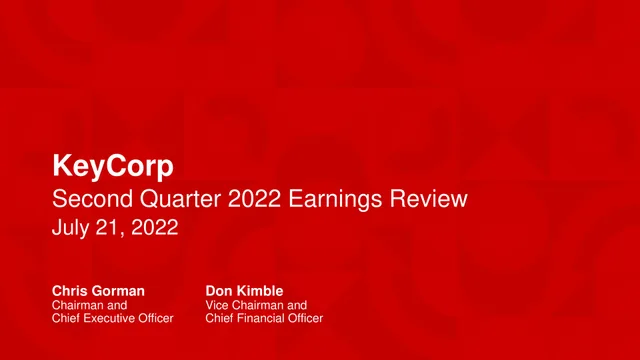 Keycorp investment banking deck cover