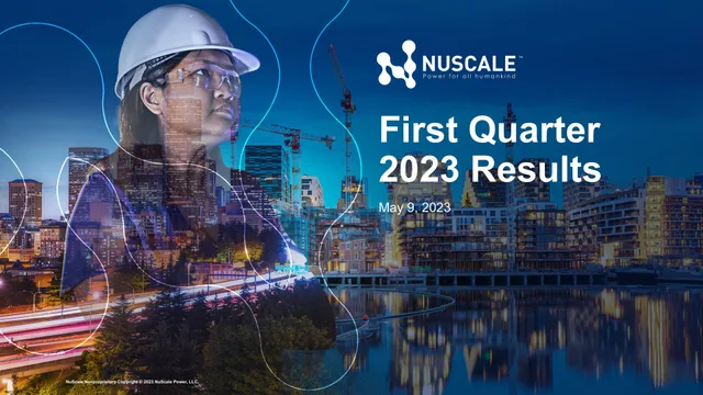 Nuscale — First Quarter 2023 Results investment banking deck cover