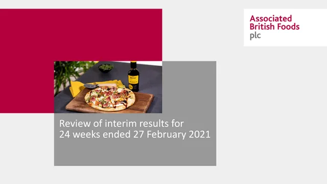 Associated British Foods — Cover Slide investment banking deck cover