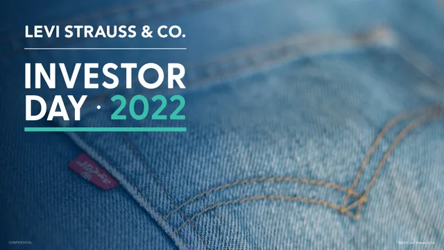 Levi Strauss — Levi Strauss & Co. Investor Day · 2022 investment banking deck cover