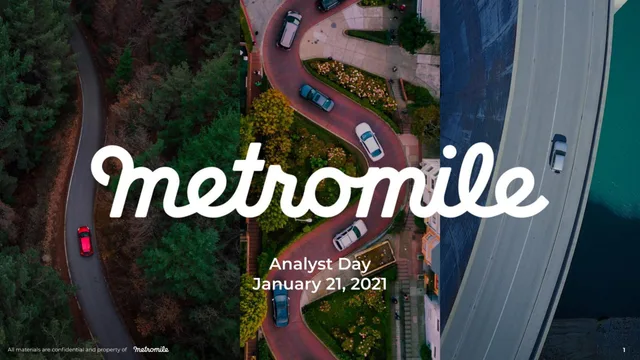 Metromile investment banking deck cover
