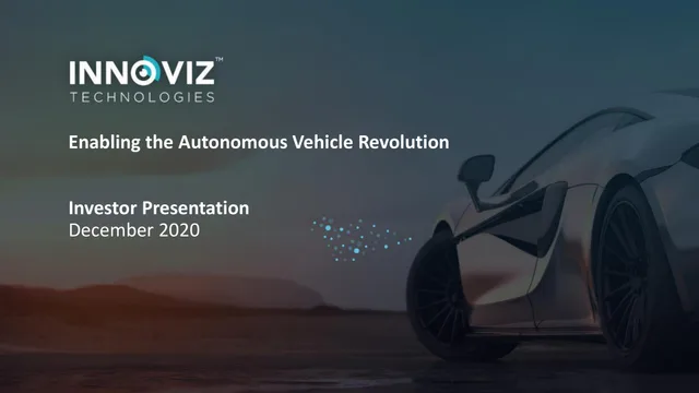 Innoviz — Enabling the Autonomous Vehicle Revolution investment banking deck cover