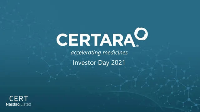 Certara investment banking deck cover