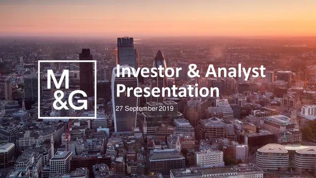 M G — Investor & Analyst Presentation investment banking deck cover