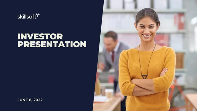 Skillsoft — Investor Presentation investment banking deck cover