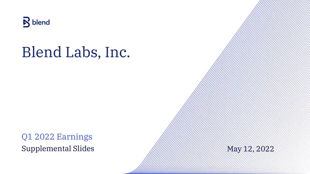 Blend — Blend Labs, Inc. investment banking deck cover