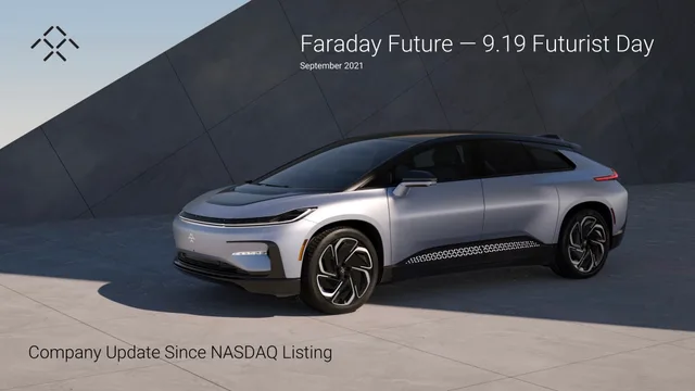 Faraday Future — Faraday Future — 9.19 Futurist Day investment banking deck cover