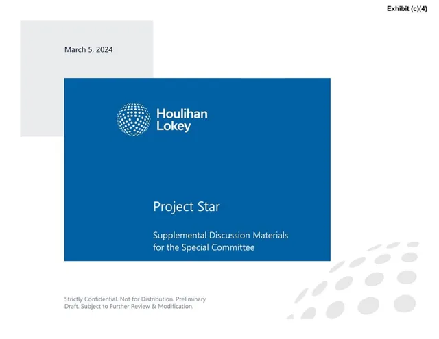Houlihan Lokey — Project Star investment banking deck cover