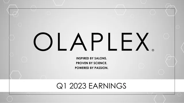 Olaplex — Q1 2023 Earnings investment banking deck cover