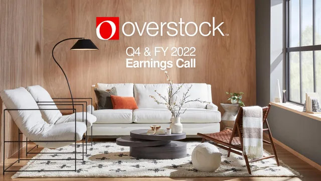 Overstock — Q4 & FY 2022 Earnings Call investment banking deck cover