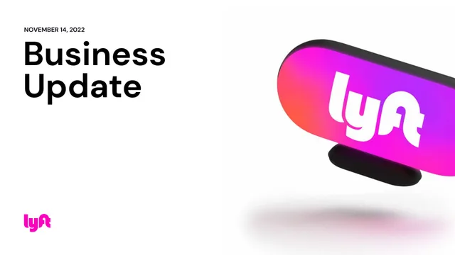 Lyft — Business Update investment banking deck cover
