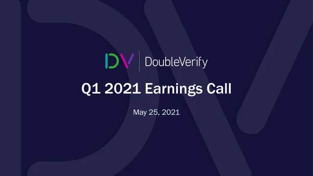 Doubleverify — Q1 2021 Earnings Call investment banking deck cover