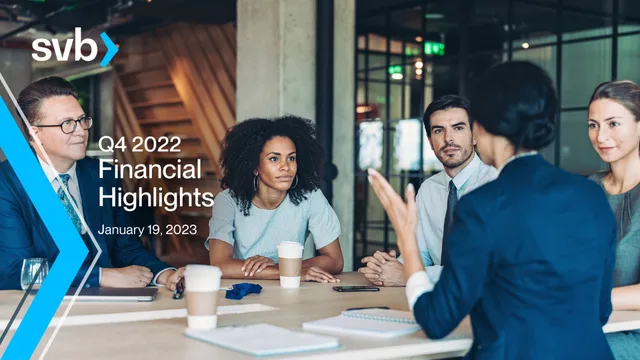 Silicon Valley Bank — Q4 2022 Financial Highlights investment banking deck cover