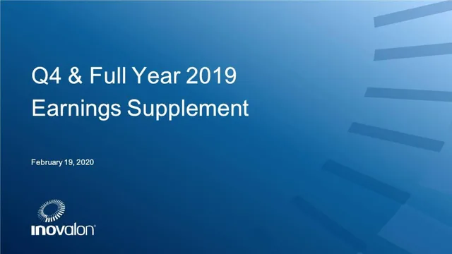 Inovalon — Q4 & Full Year 2019 Earnings Supplement investment banking deck cover