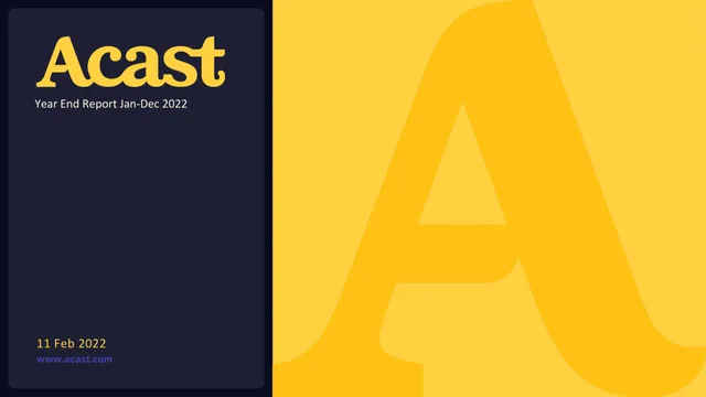 Acast investment banking deck cover