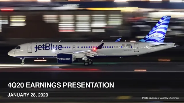 Jetblue — 4q20 Earnings Presentation investment banking deck cover