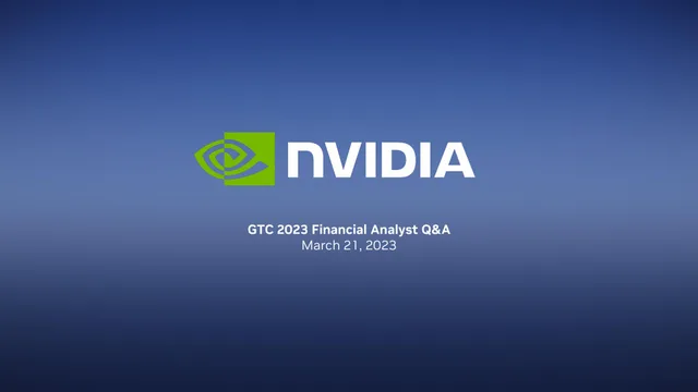 Nvidia — Title Slide investment banking deck cover