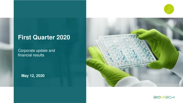 Biontech — First Quarter 2020 investment banking deck cover