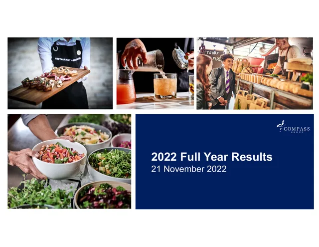 Compass Group — 2022 Full Year Results investment banking deck cover