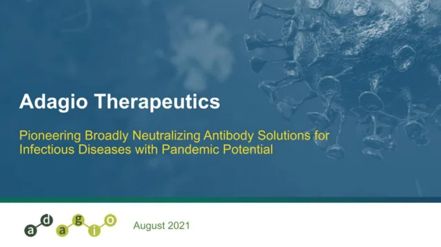 Adagio Therapeutics investment banking deck cover