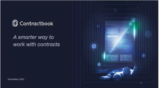 Contractbook — A smarter way to work with contracts investment banking deck cover