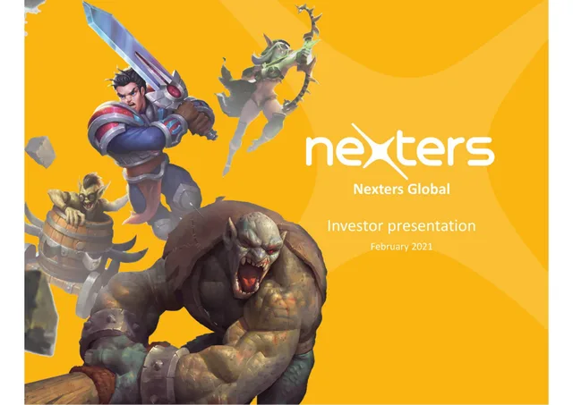Nexters — Nexters Global investment banking deck cover