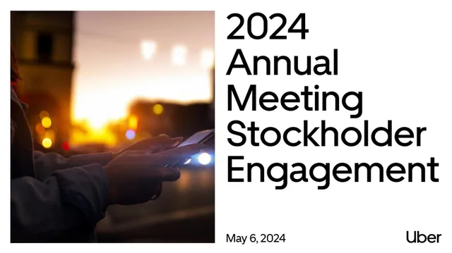 Uber — 2024 Annual Meeting Stockholder Engagement deck cover