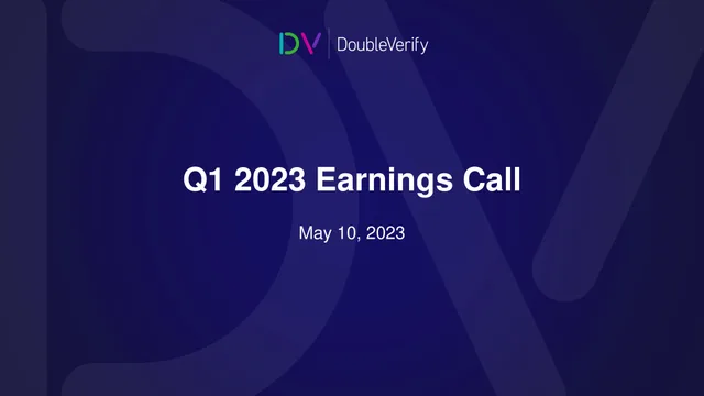 Doubleverify — Q1 2023 Earnings Call investment banking deck cover