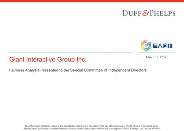 Duff Phelps — Giant Interactive Group Inc. investment banking deck cover