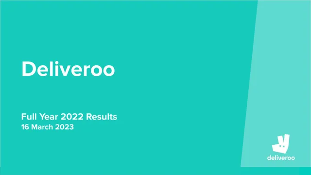 Deliveroo investment banking deck cover
