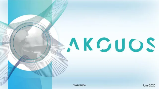 Akouos — Title Slide investment banking deck cover