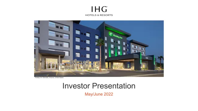 Ihg Hotels — Investor Presentation investment banking deck cover