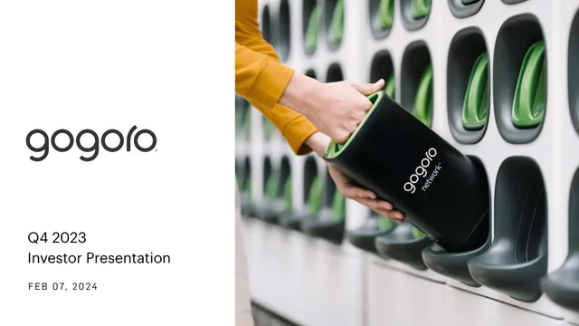 Gogoro — Cover Slide investment banking deck cover